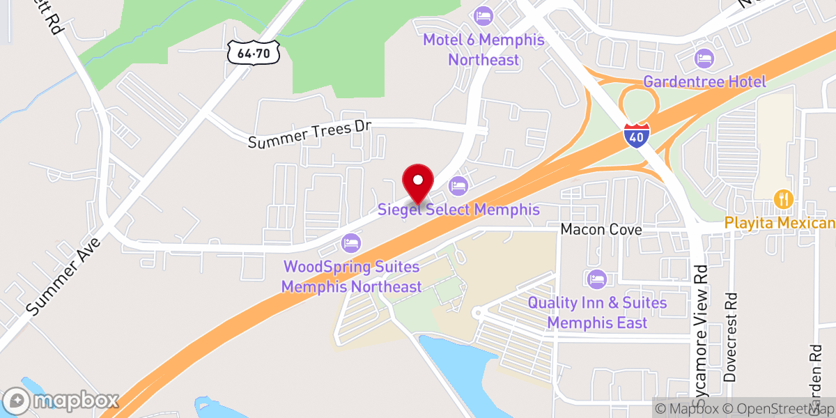 Map showing location of West Tennessee Catholic
