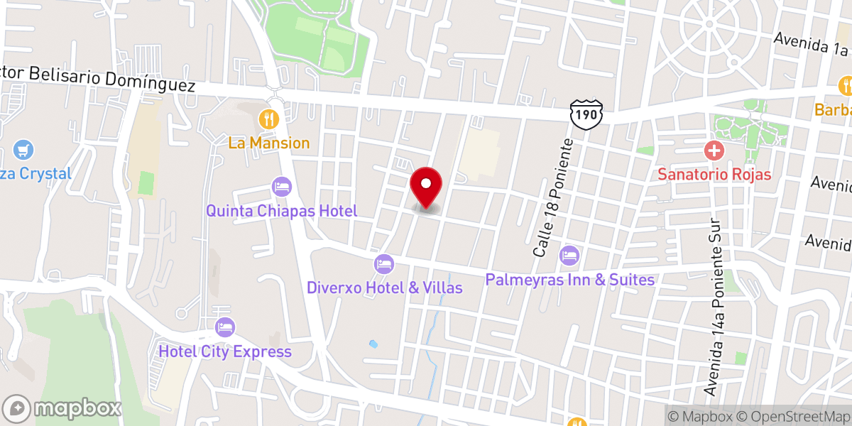 Map showing location of Iglesia Bautista Jesus El Pan de Vida