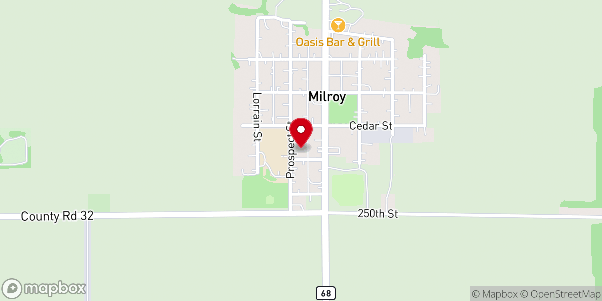 Map showing location of Our Savior's Lutheran Church
