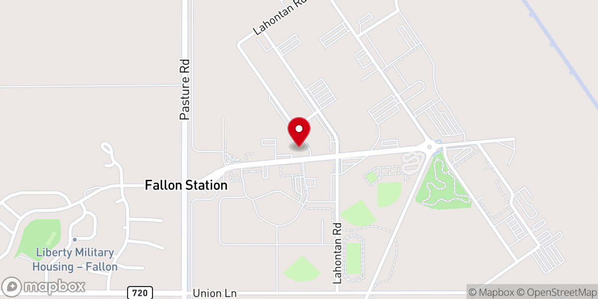 Map showing location of NAS Fallon Chapel