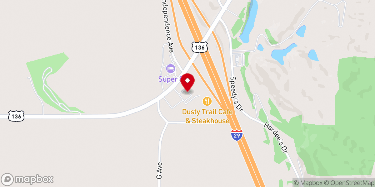 Map showing location of McDonald's