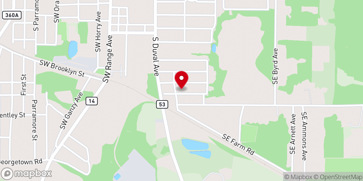 Map showing location of Mount Zion Church Number 1