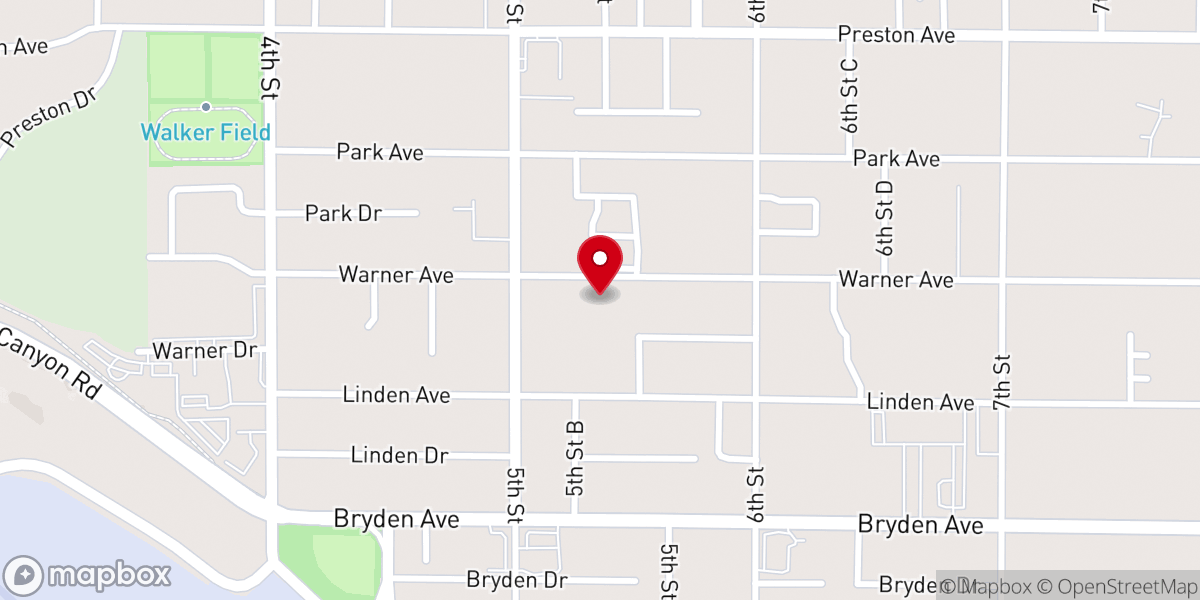 Map showing location of Faith Bible Church