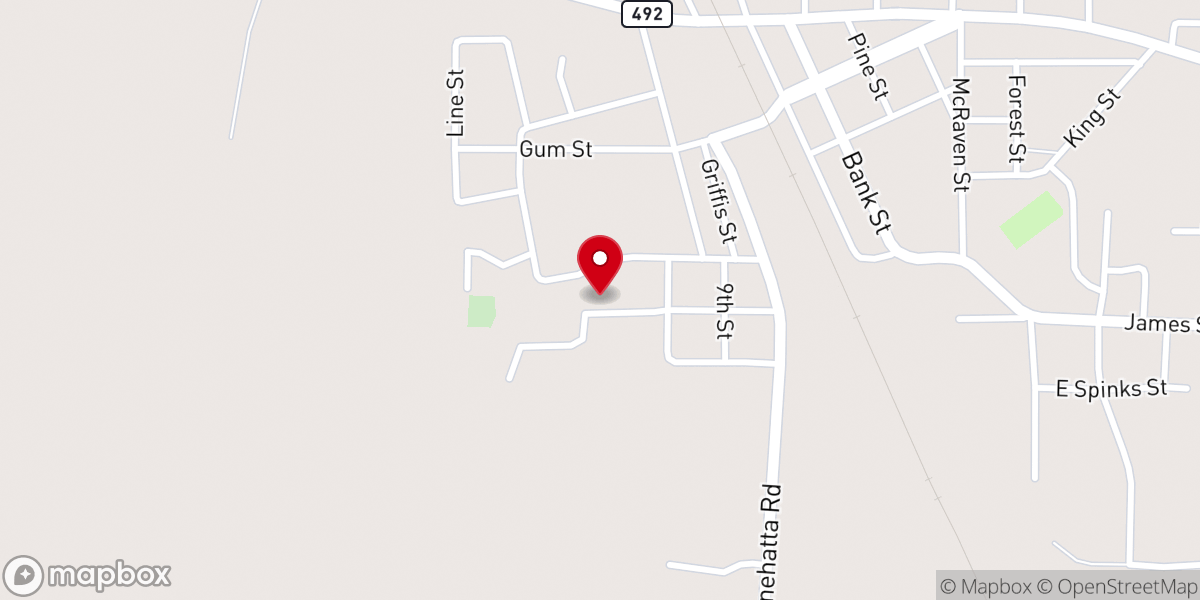 Map showing location of Calvary Indian Missionary Church