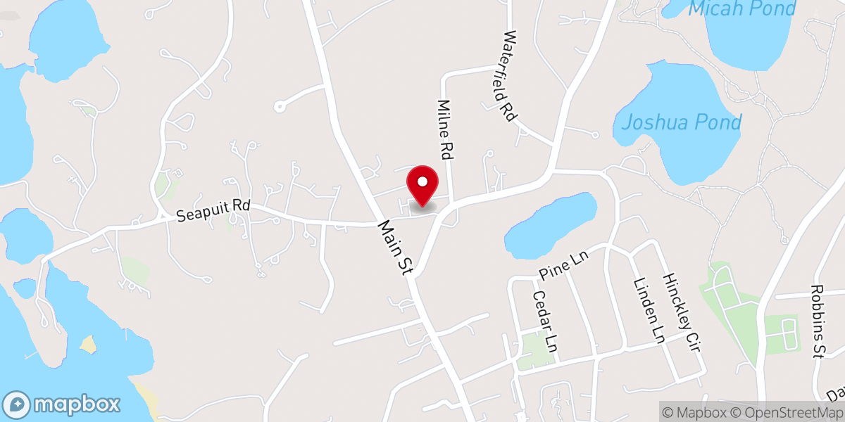 Map showing location of United Methodist Church of Osterville