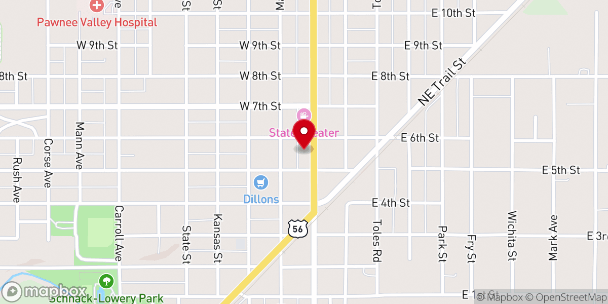 Map showing location of Christian Church