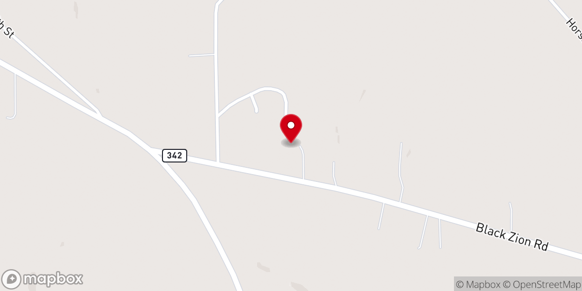 Map showing location of Black Zion Pentecostal Church
