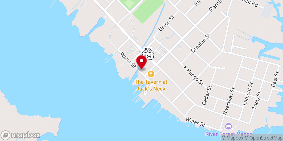Map showing location of Belhaven Community Chamber & Welcome Center