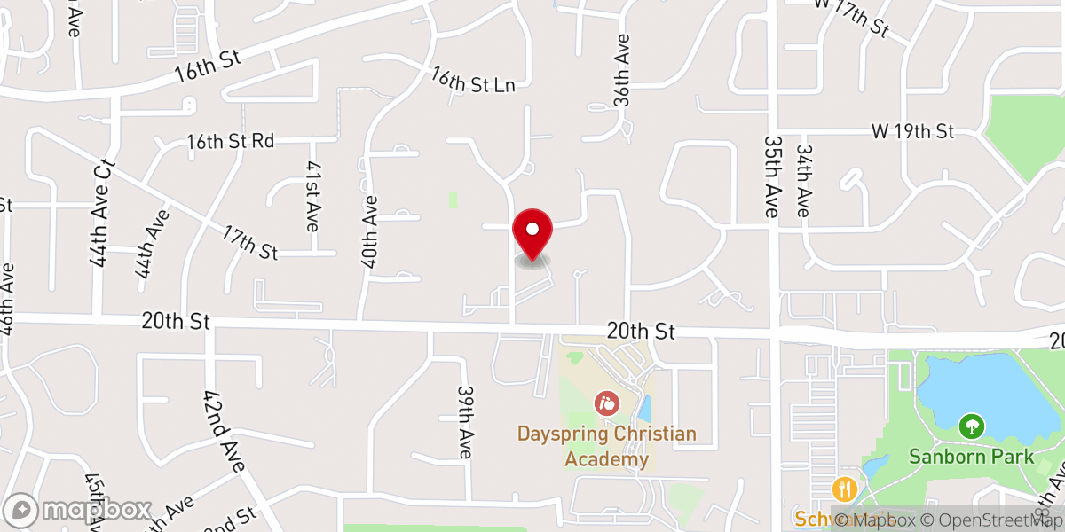 Map showing location of St. John's United Church of Christ