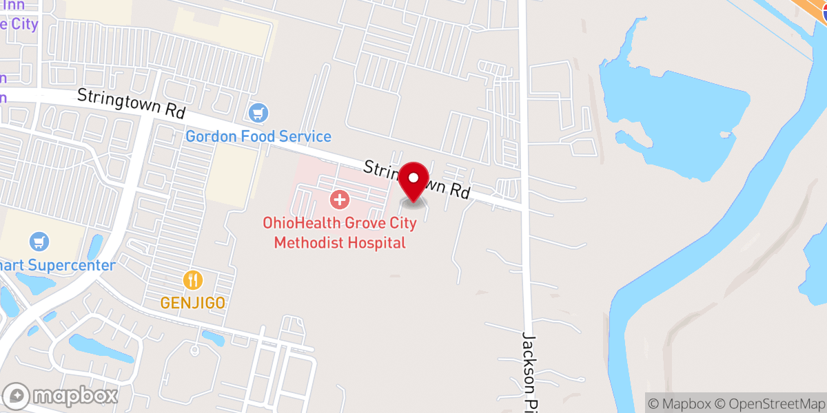 Map showing location of Community of Christ Grove City