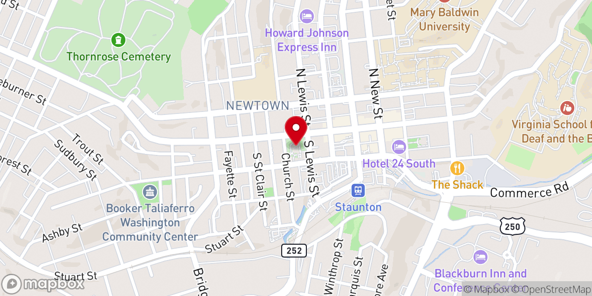 Map showing location of Holy Trinity Church