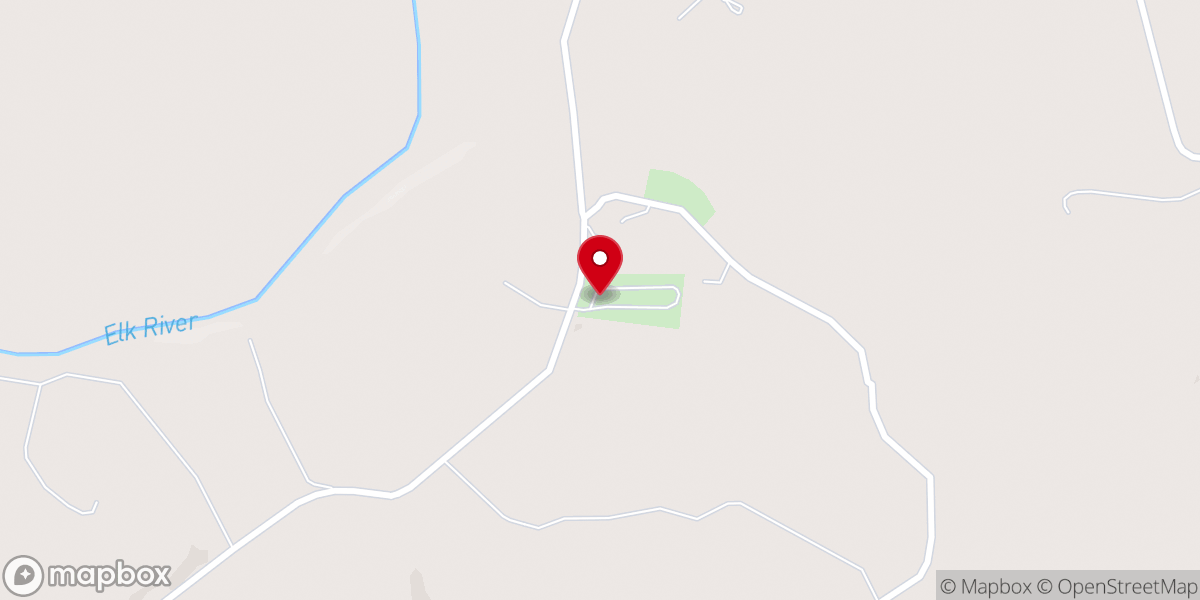 Map showing location of Lebanon Church
