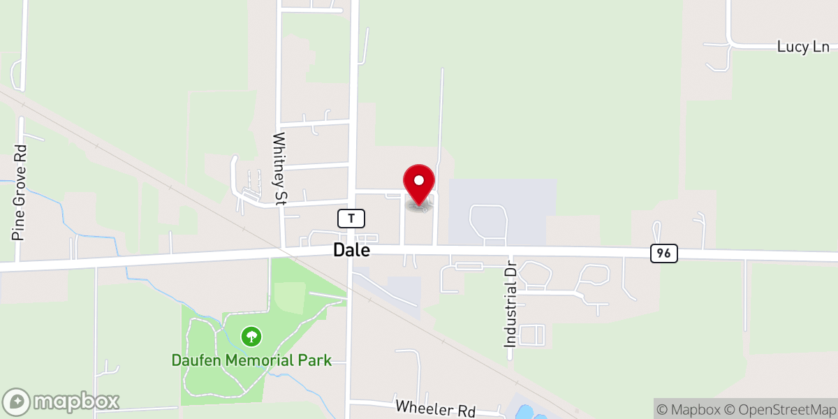 Map showing location of St. Paul Lutheran Church Community Garden