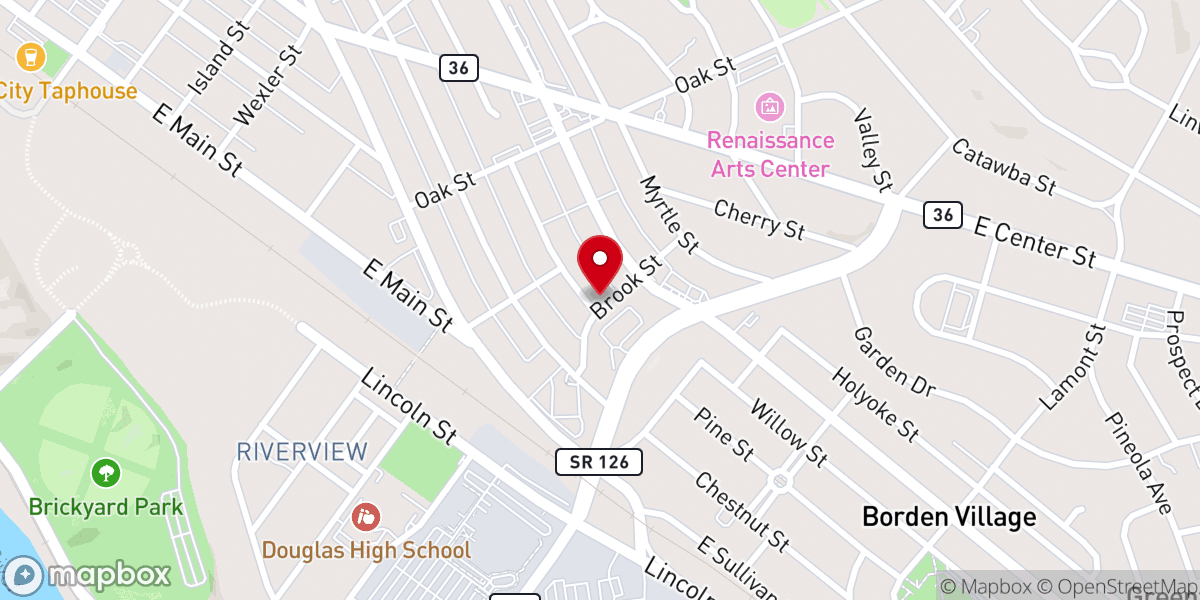 Map showing location of The Master's Church. Kingsport, TN