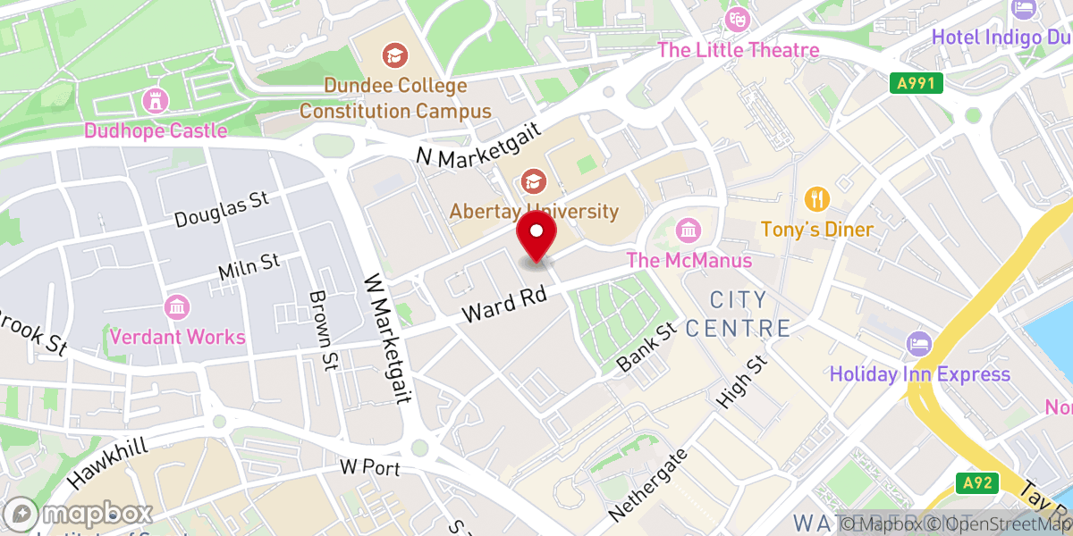 Map showing location of Dundee Congregational Church