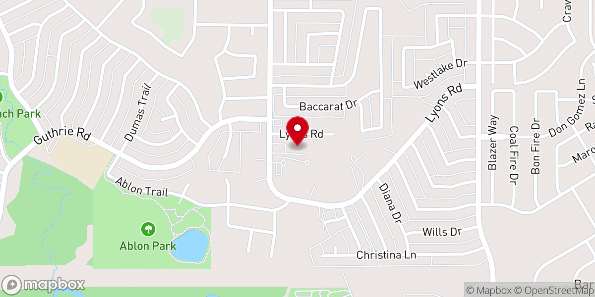 Map showing location of Living Hope Baptist Church
