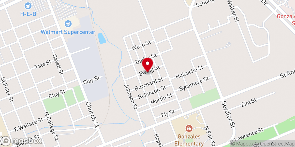 Map showing location of Gonzales Memorial Church of God In Christ