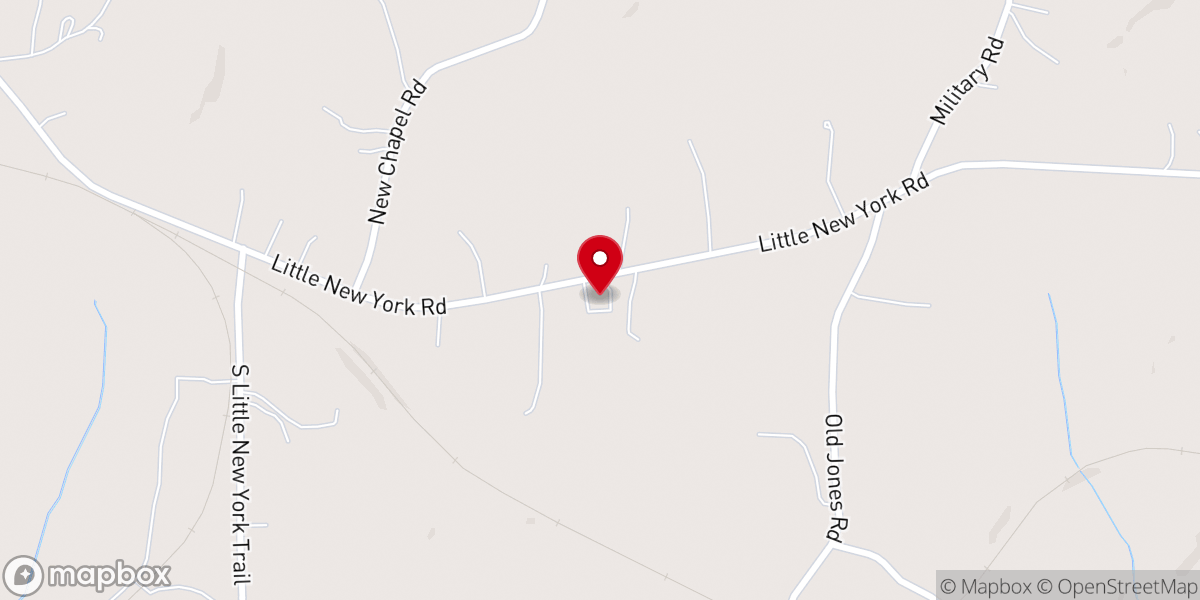 Map showing location of Grace Baptist Church