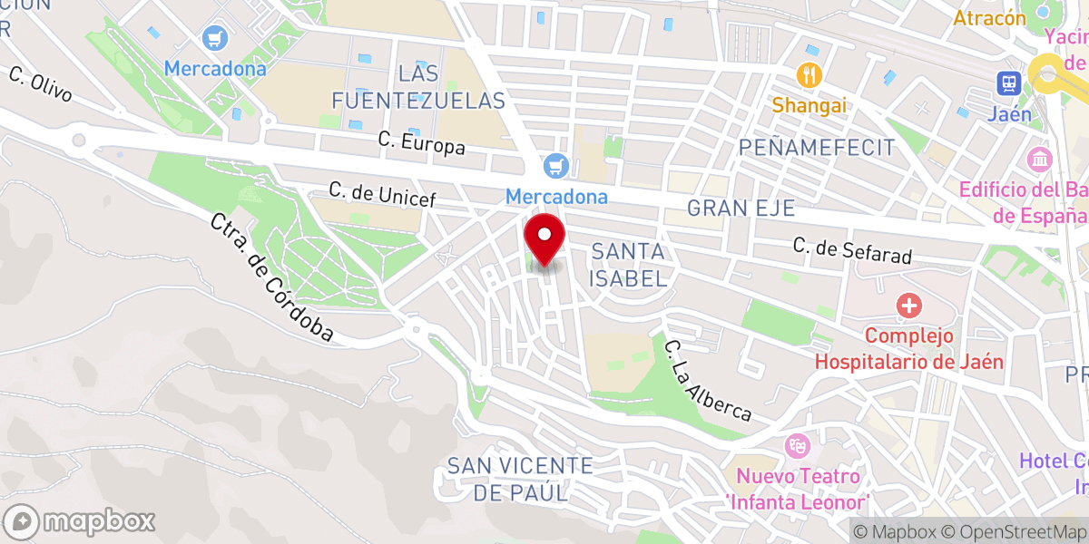 Map showing location of Parroquia de Santa Isabel