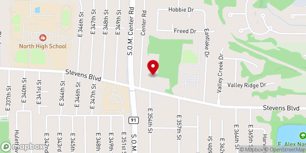 Map showing location of Eastlake Baptist Church