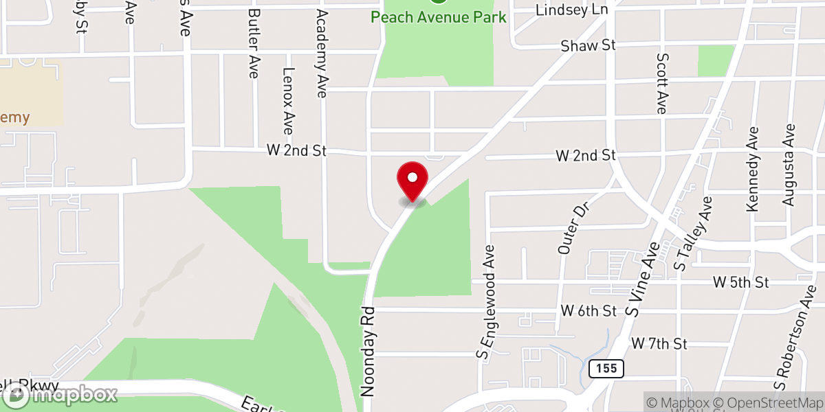 Map showing location of Rosedale Church of God in Christ