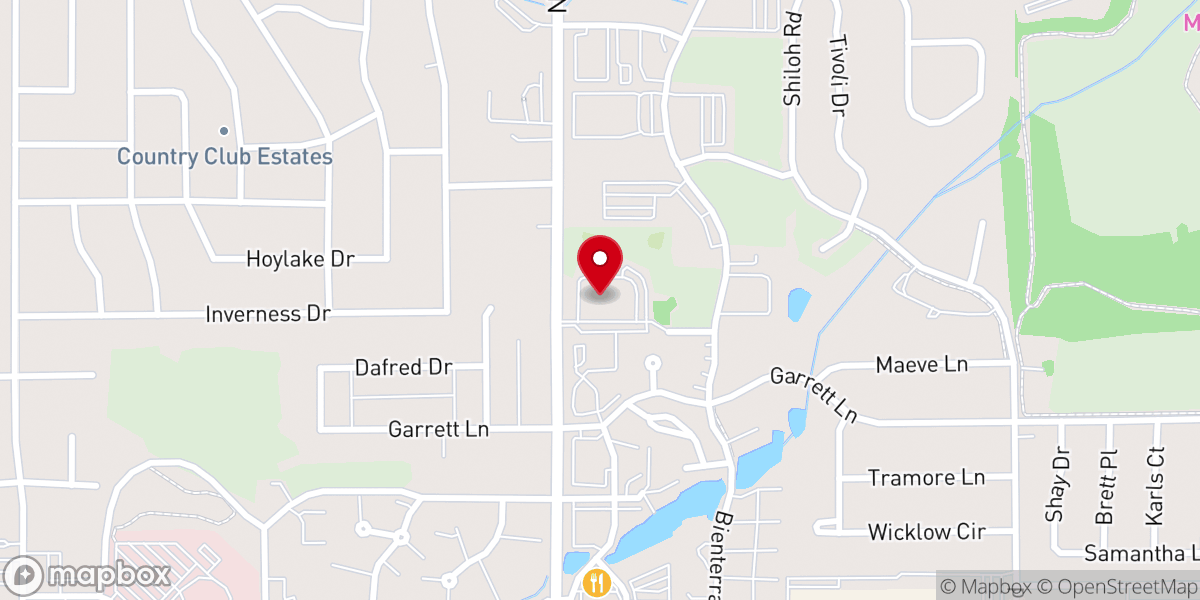 Map showing location of Saint Mark Lutheran Church