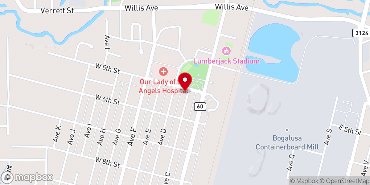 Map showing location of Annunciation Catholic School