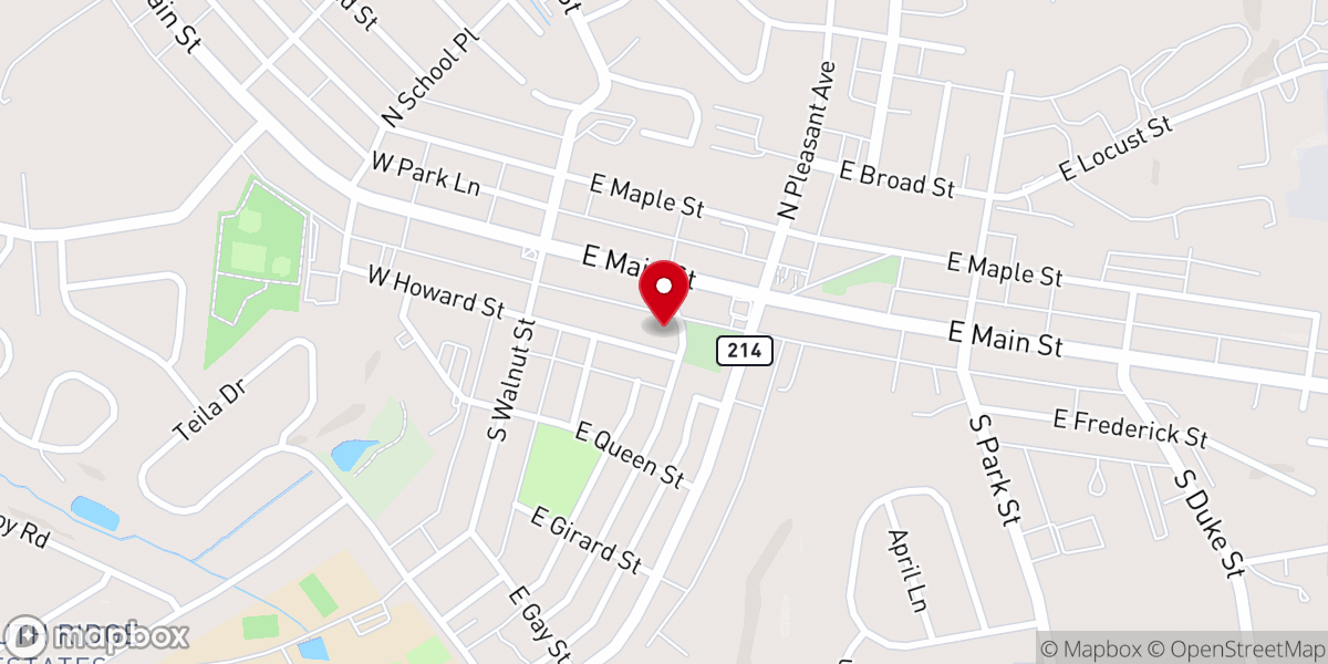 Map showing location of Archangel Michael & St. Karas Coptic Orthodox Church at York PA-USA