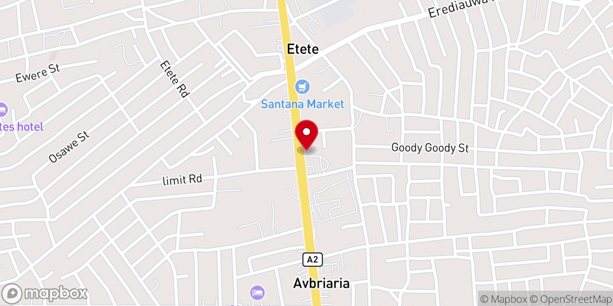 Map showing location of RCCG GLORYLAND CAMPGROUND
