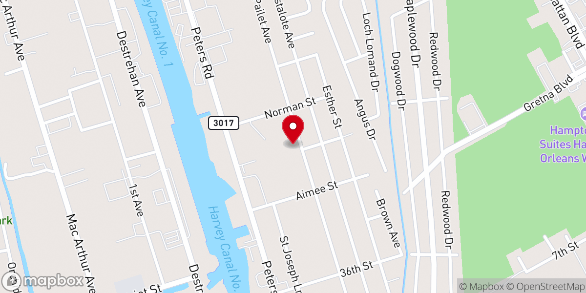 Map showing location of Greater Mount Nebo Baptist Church