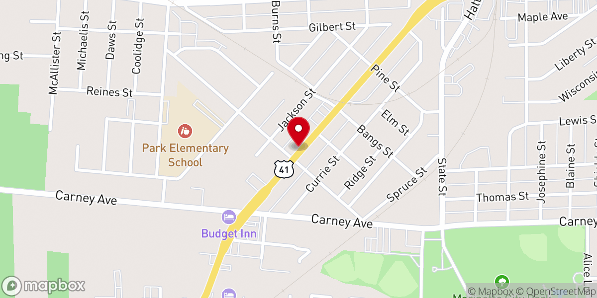 Map showing location of Our Redeemer Evangelical Church