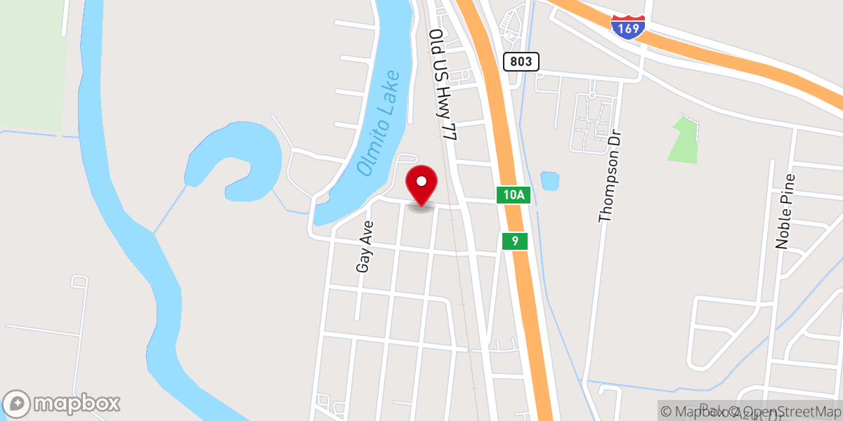 Map showing location of Our Heavenly Father Catholic Church