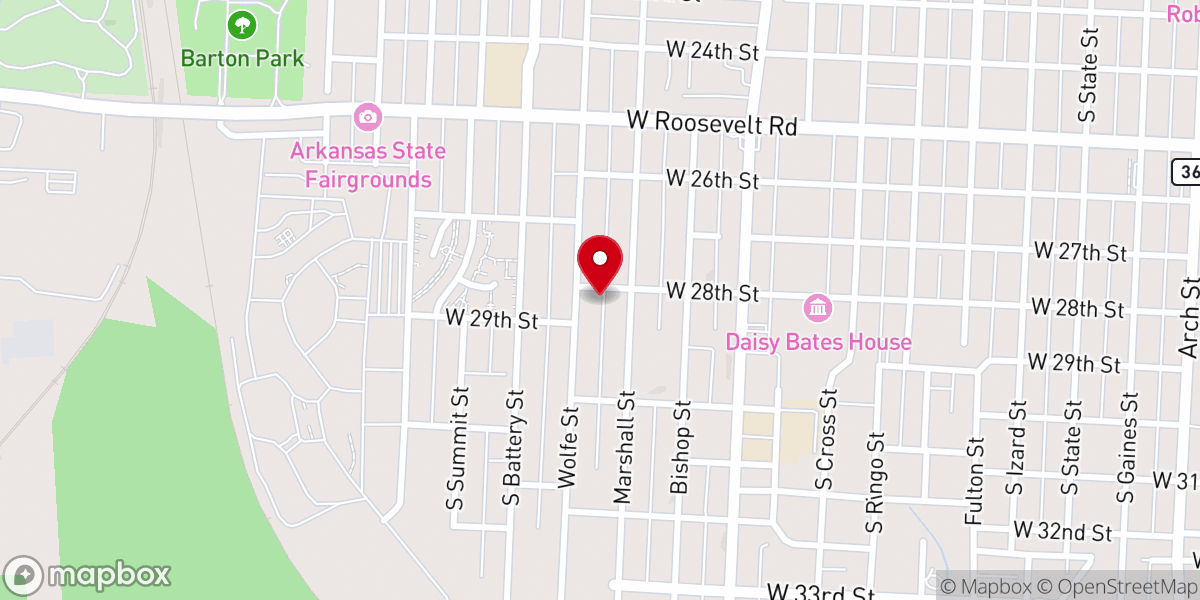 Map showing location of White Memorial United Methodist Church