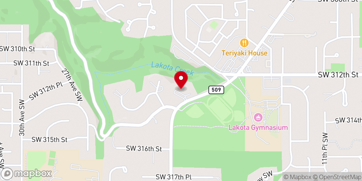 Map showing location of Wayside United Church of Christ