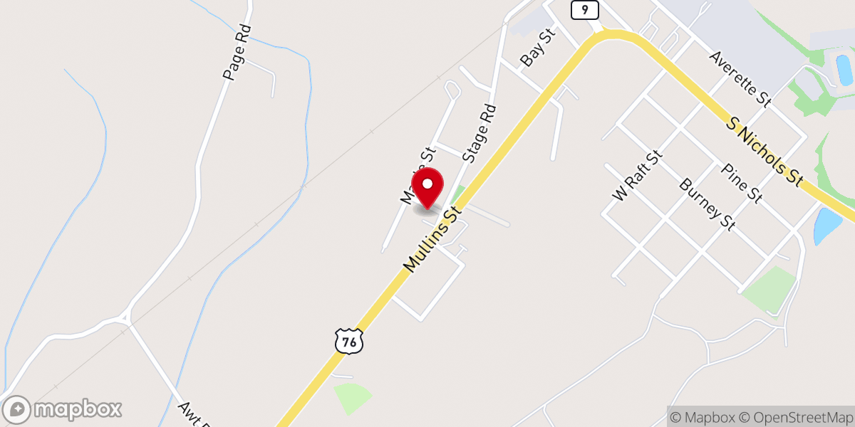 Map showing location of Friendship Church