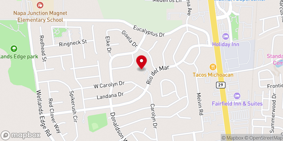 Map showing location of Harvest Free Will Baptist Church