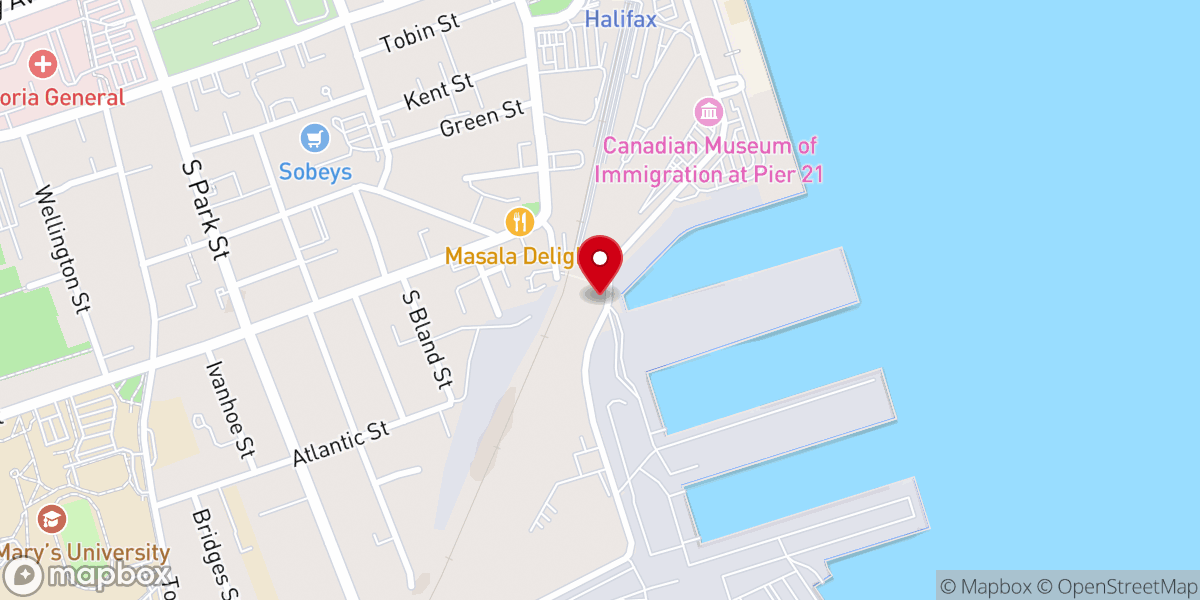 Map showing location of Mission To Seafarers Halifax