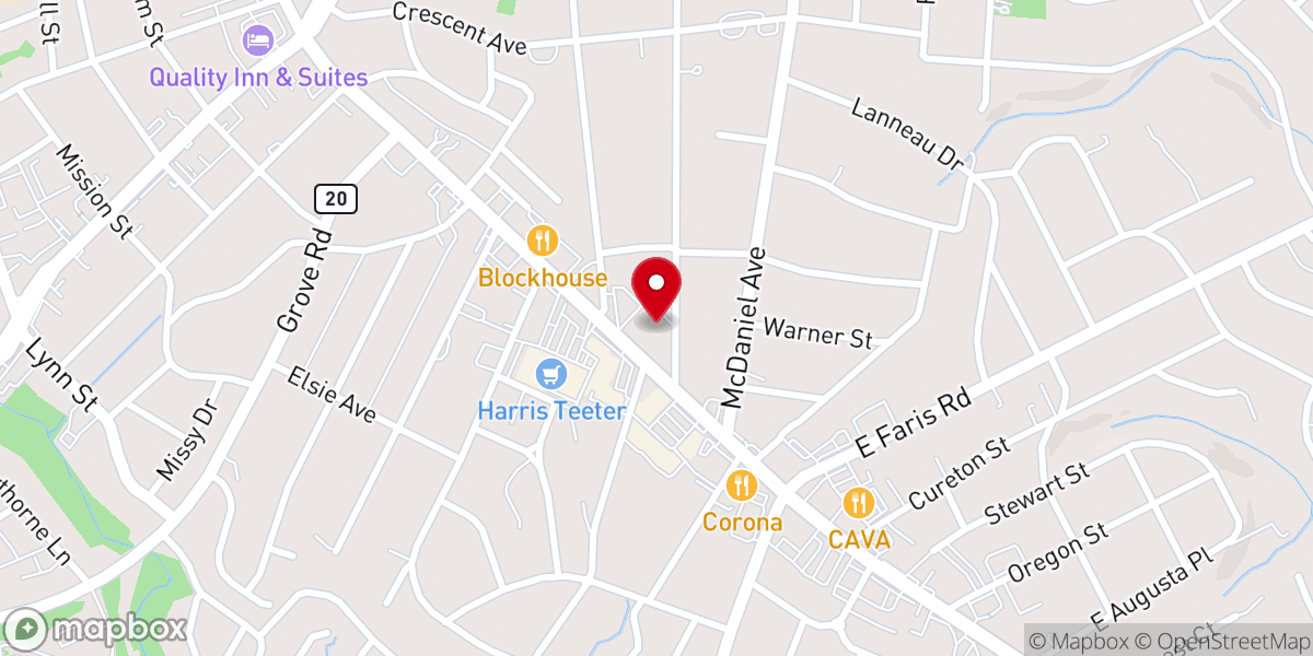 Map showing location of Augusta Road Baptist Church