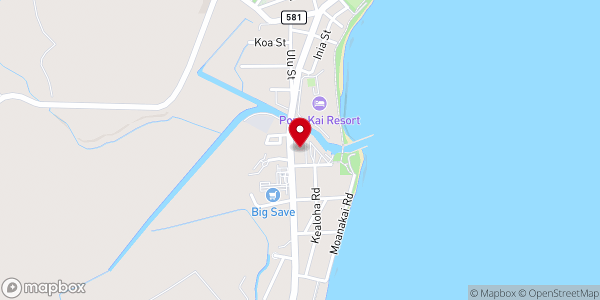 Map showing location of West Kauai Hongwanji Mission