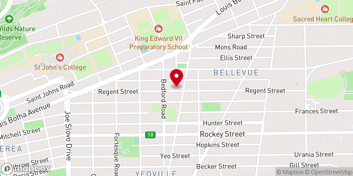 Map showing location of St Aidan's Anglican Church
