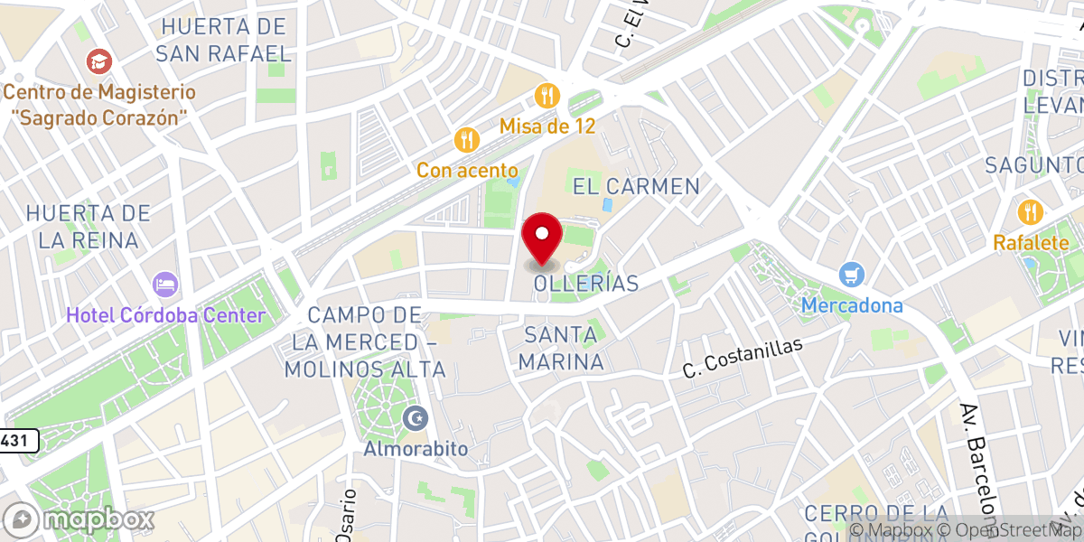 Map showing location of Santuario de Nuestra Señora Madre del Carmen Coronada San Cayetano