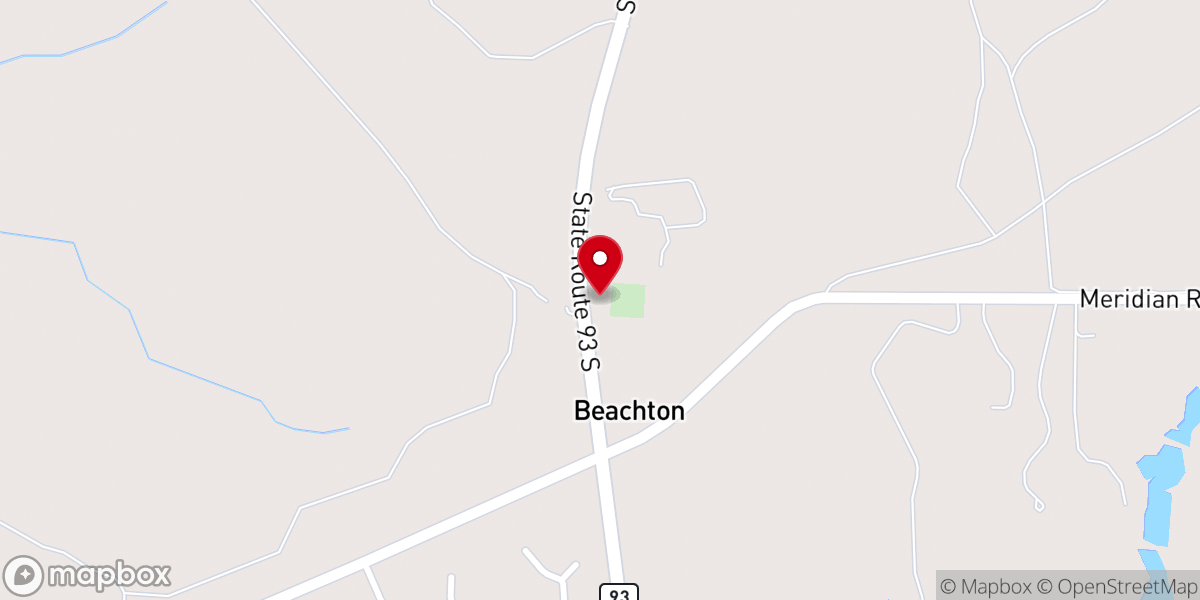 Map showing location of New Ochlocknee Baptist Church