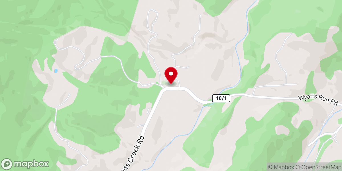 Map showing location of Reeds Creek Church