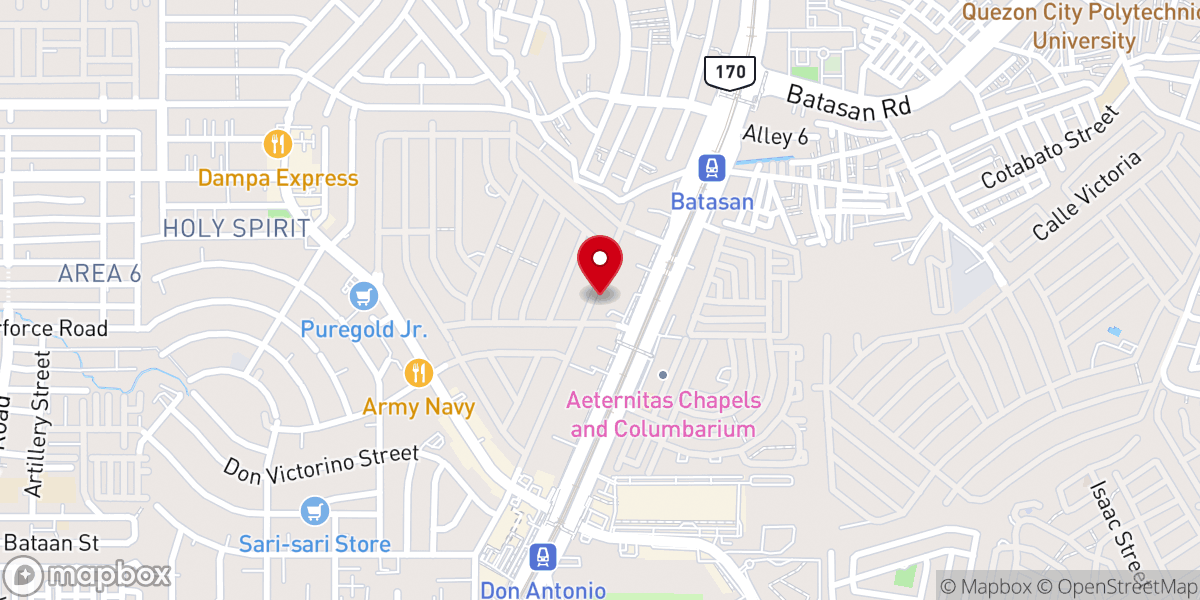 Map showing location of Cornerstone Community Baptist Church