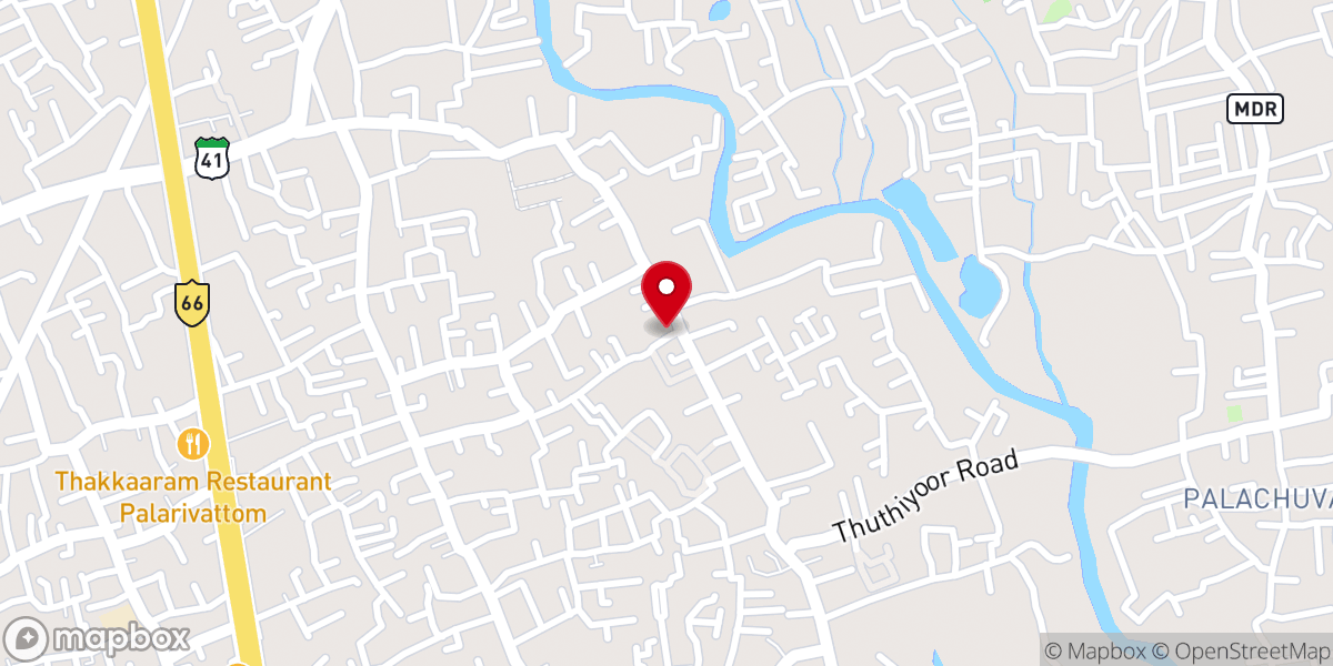 Map showing location of St. Mathew's Syro-Malabar Church