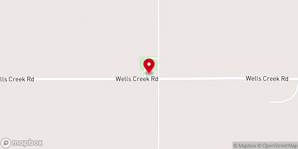 Map showing location of Wells Creek Church