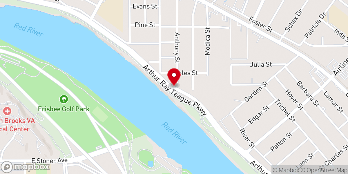 Map showing location of Central Park Baptist Church