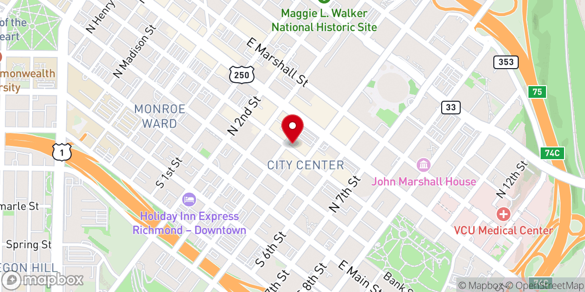 Map showing location of Lucky In Love Wedding Chapel