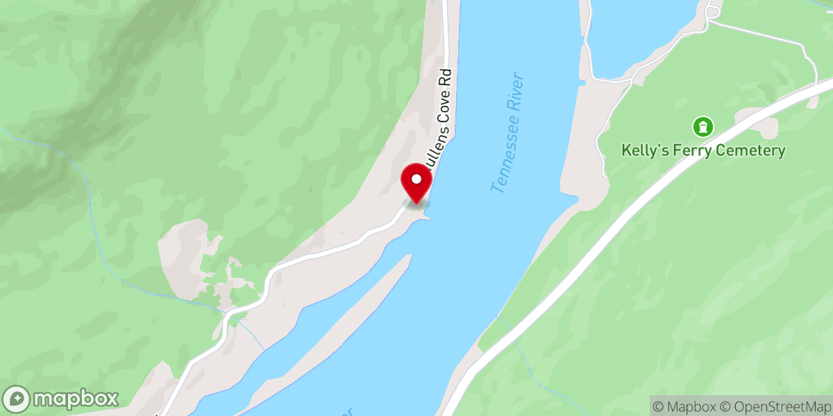 Map showing location of Kelly's Ferry Community Church