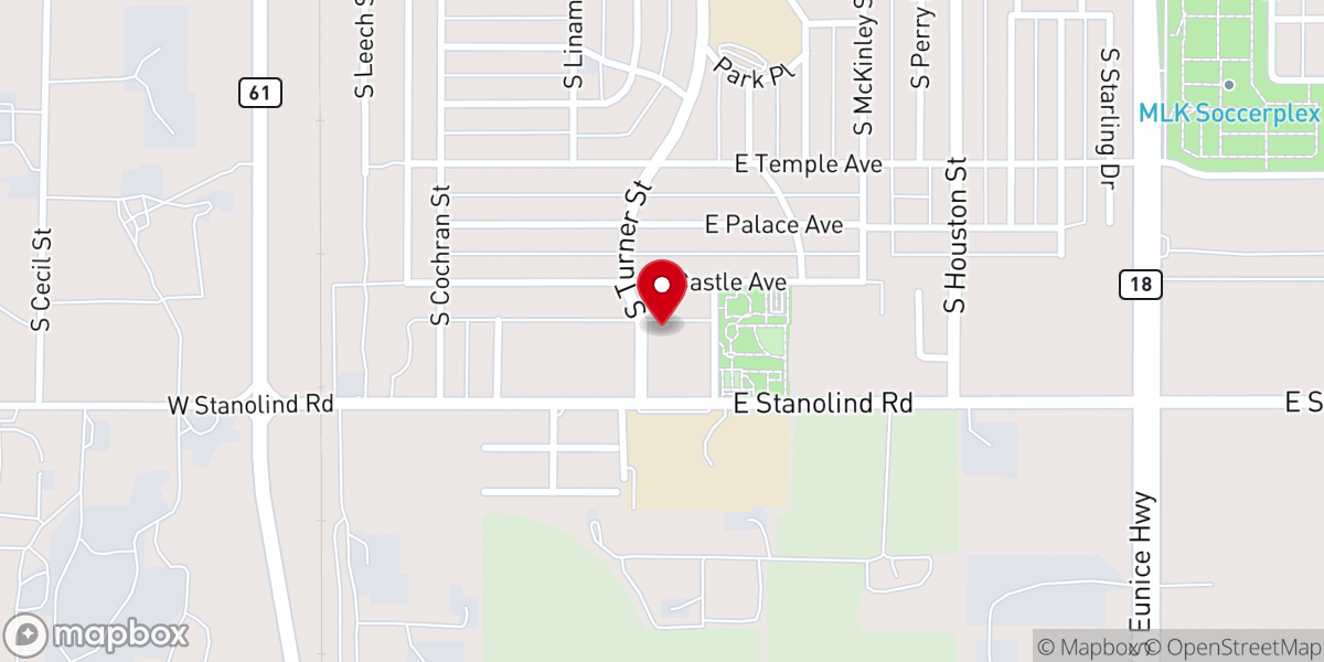 Map showing location of Lamb of God Christian